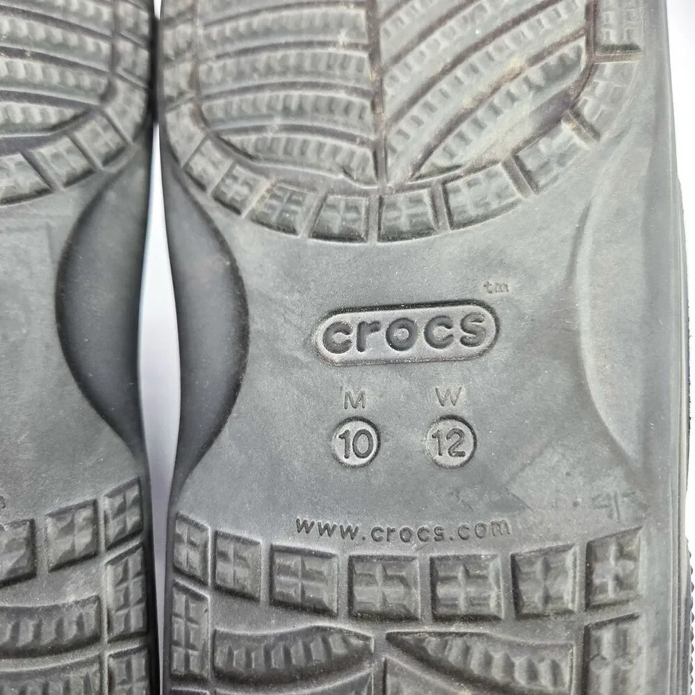 Crocs Classic Two-Strap Slide Sandals Black Men’s 10 Women’s 12